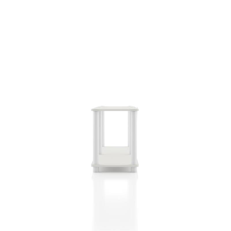 DH BASIC Modern Wood Shelving Unit with storage - Tier Shelves, Cube Ladder Shelf by Denhour