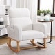 preview thumbnail 102 of 171, HOMYKA 28" Wide Rocking Chair for Nursery with Solid Wood Leg