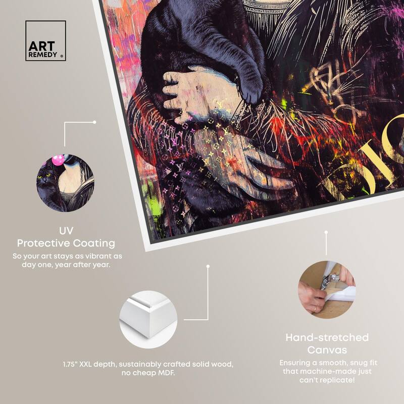 Classical Gal and Her Companion Canvas by Art Remedy