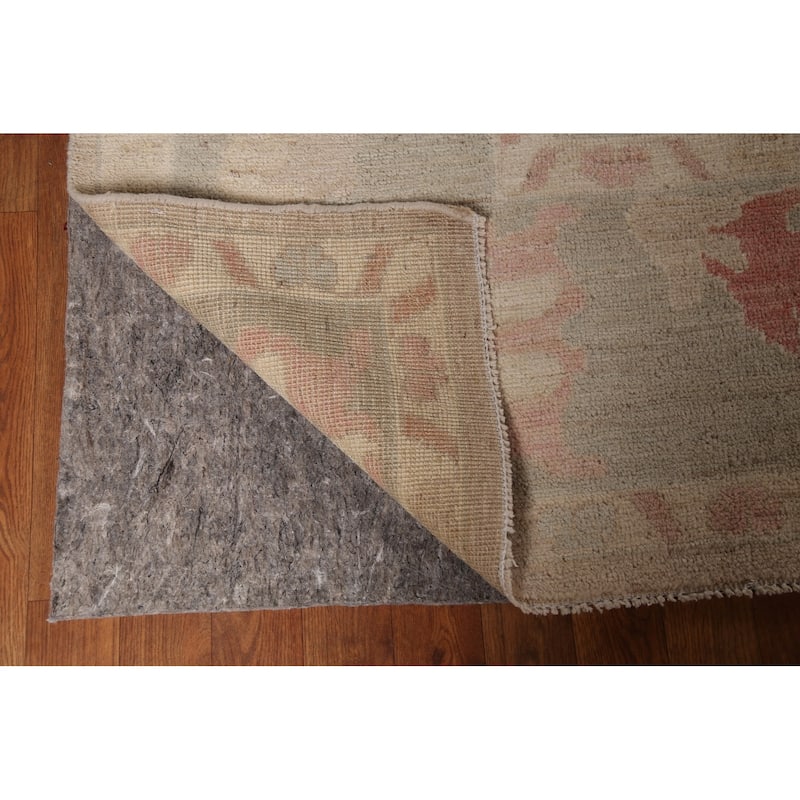 Vegetable Dye Oushak Turkish Square Area Rug Handmade Wool Carpet - 10'1"x 9'8"
