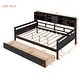 preview thumbnail 18 of 34, Full Daybed with Drawers & Shelf - Elegant Multi-Functional Style