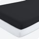 preview thumbnail 1 of 58, Bare Home Solid Ultra-Soft Crib Fitted Sheet Crib - 2 Pack - Black/White