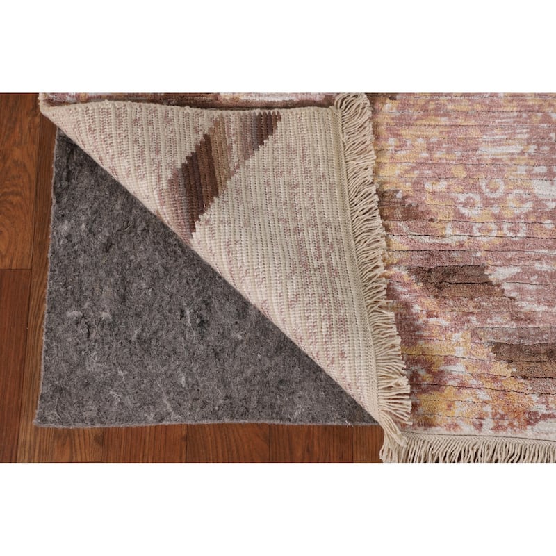 Abstract Modern Rug Hand-Knotted Wool Carpet - 3'10"x 6'0"