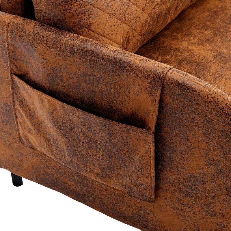 Modern Velvet Loveseat Couch with Pull Out Bed
