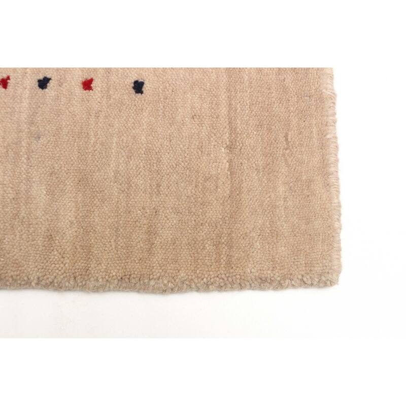 ECARPETGALLERY Hand Loomed Kashkuli Gabbeh Tan Wool Rug - 2'8 x 4'10