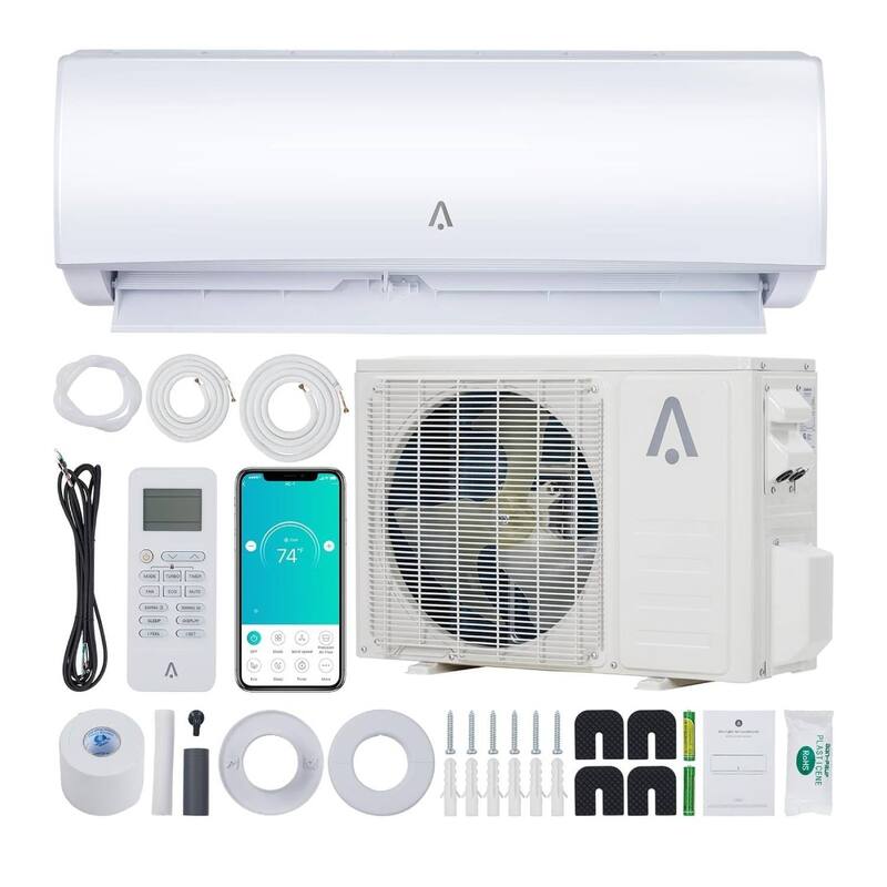 21 SEER2 12000 BTU Mini Split Air Conditioner for Rooms with Heating System - N/A - White