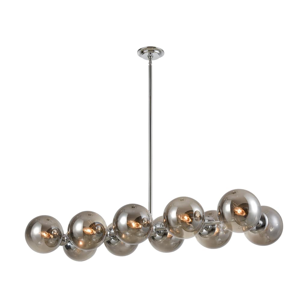 Elk Home Affinity Chrome Glass 10 Light Chandelier