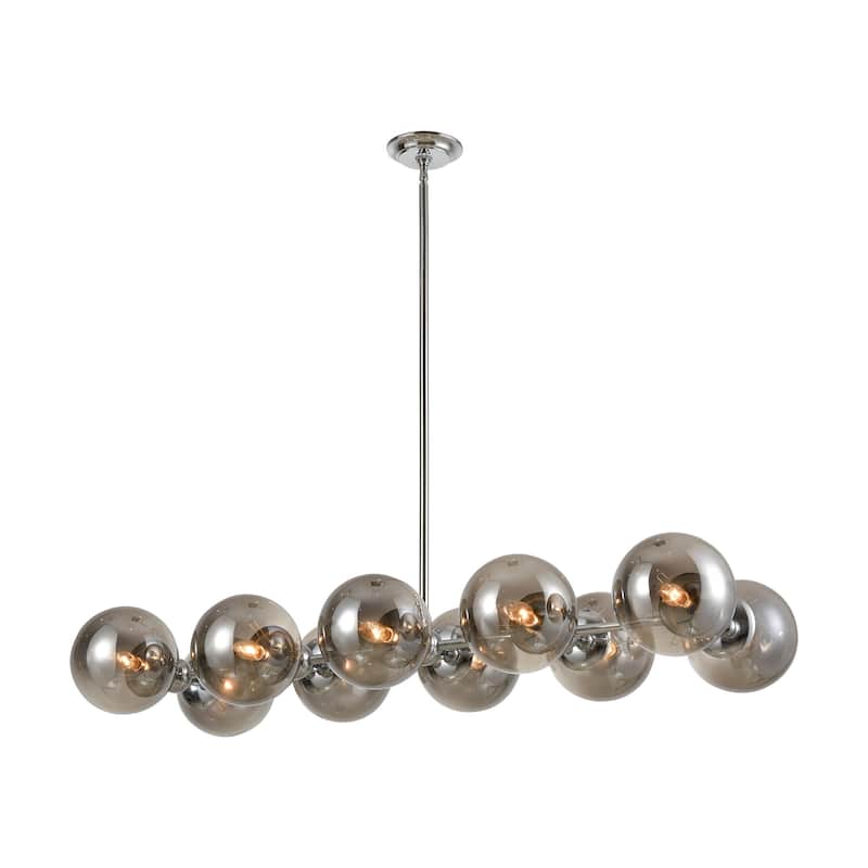 Elk Home Affinity Chrome Glass 10 Light Chandelier