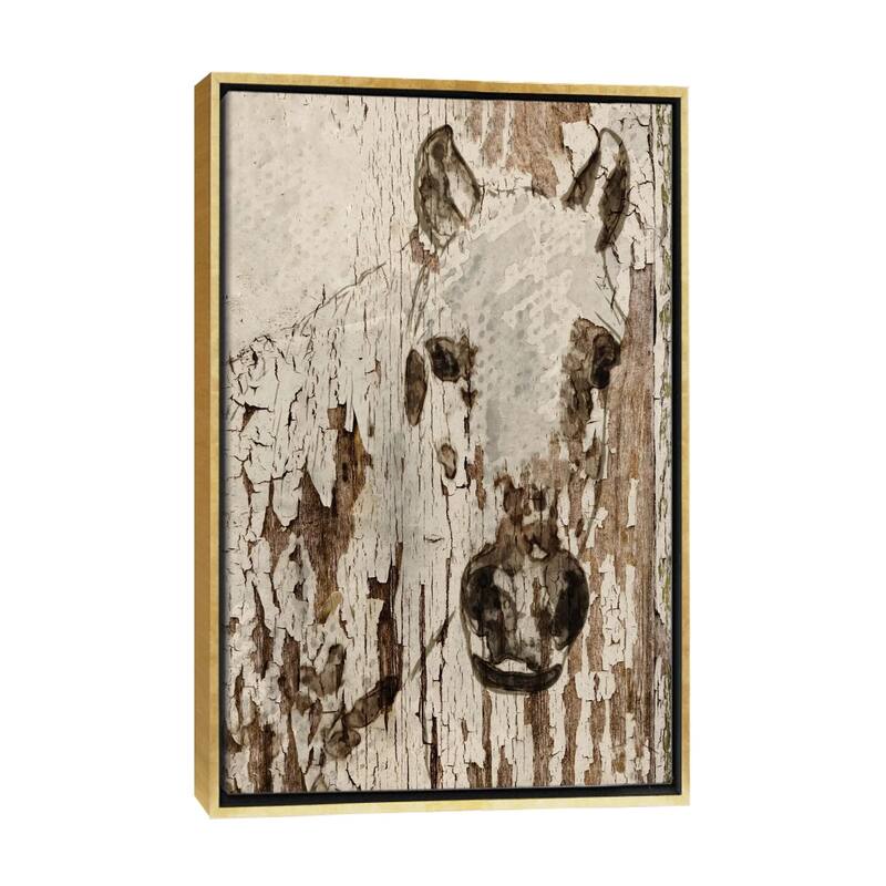 iCanvas "Champagne Horse" by Irena Orlov Framed Canvas Print - Gold - 40x26