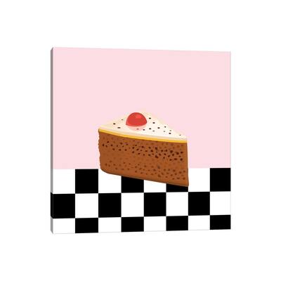 iCanvas "Piece Of Retro Diner Style Cake" by Jania Sharipzhanova Canvas Print