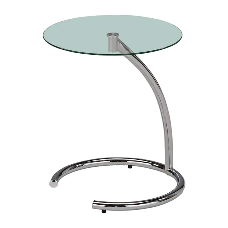 Accent Side End Table, Metal/Glass
