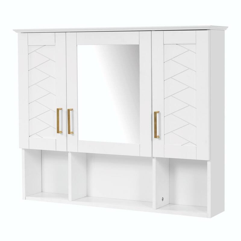 35" 2-in-1 Wall-Mounted Medicine Cabinet - High-Definition Mirror with Storage, Adjustable Shelves & Soft-Close Doors