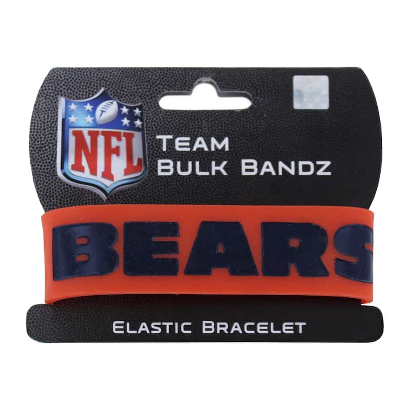 Chicago Bears Wordmark Bulk Bandz Bracelet, X-Large