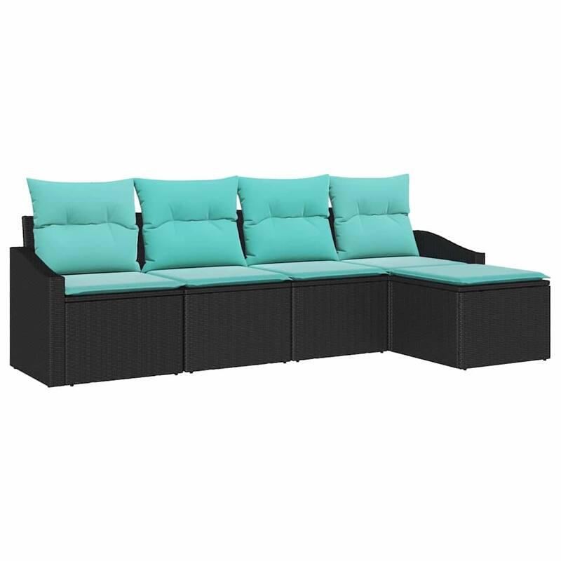 vidaXL 6 Piece Garden Sofa Set with Cushions - 91.7×46.1×27.2