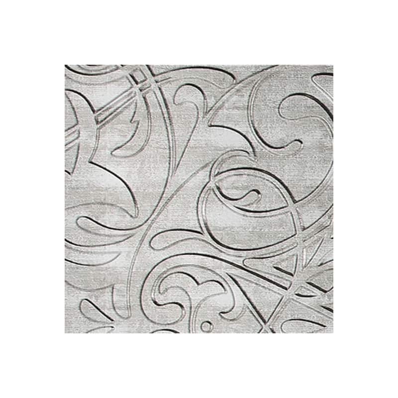 FASÄDE Damask 4-foot x 8-foot PVC Wall Panel in Crosshatch Silver