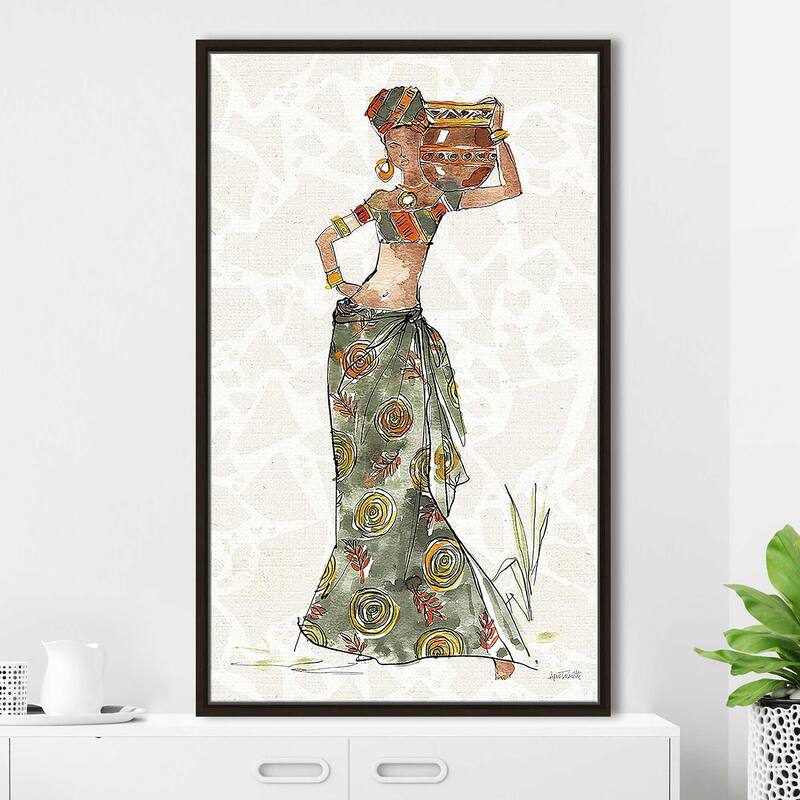 "African Flair VIII" Print on Floating Canvas