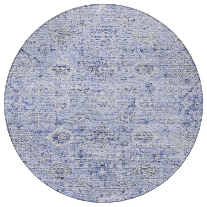 HomeRoots Damask Traditional Rectangle Outdoor Rug