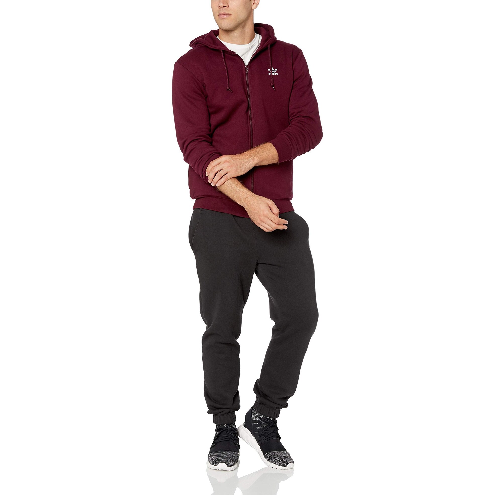 adidas wine red hoodie