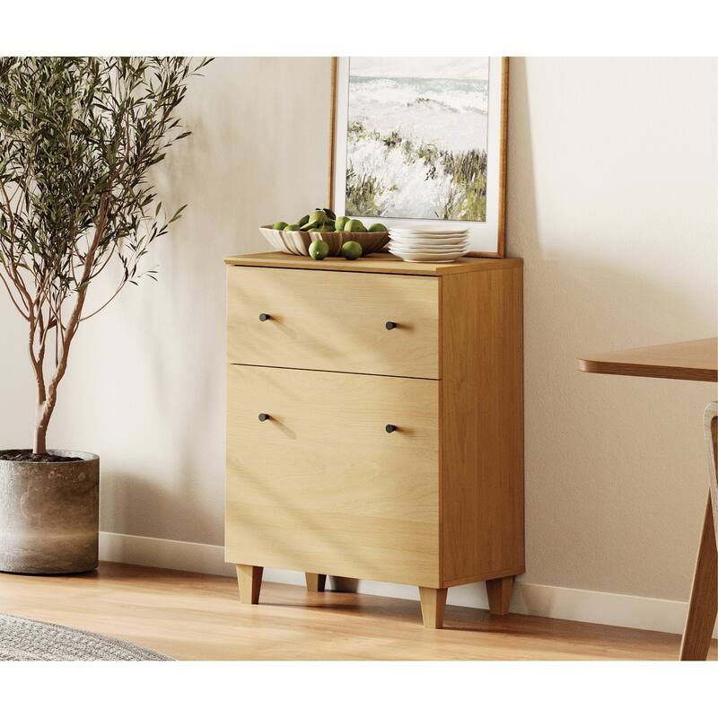 Sideboard Buffet Cabinet with Drawer and Door for Kitchen, Dining Room - 1 Pack - Oak