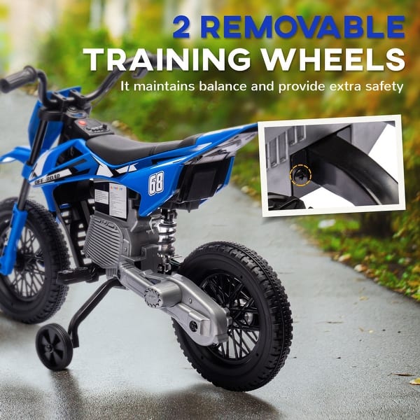 slide 2 of 10, Electric Bike for Toddler with Training Wheels - Blue Blue