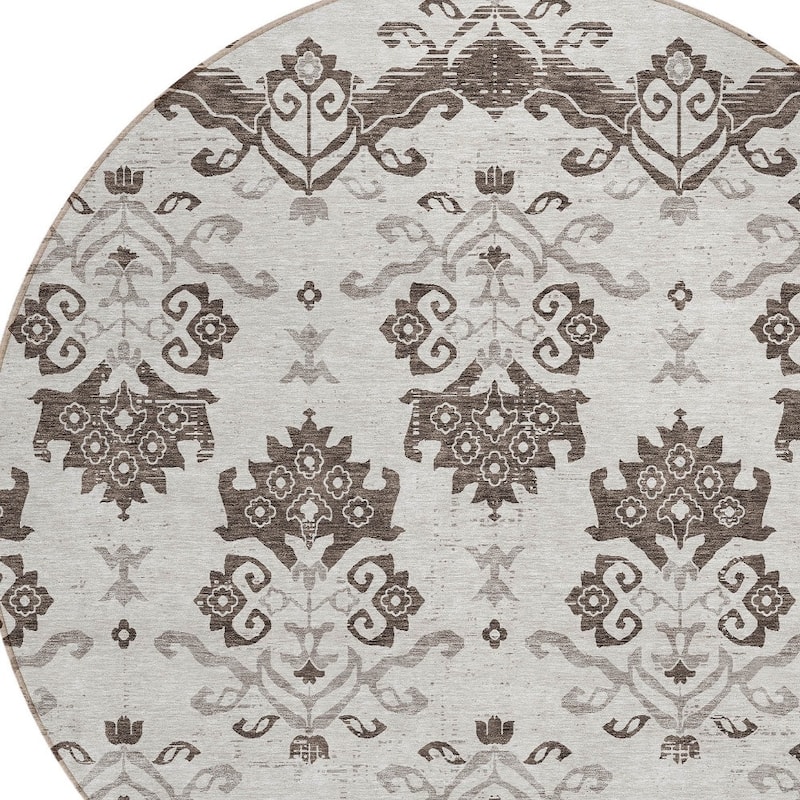 HomeRoots Oriental Transitional Rectangle Outdoor Rug