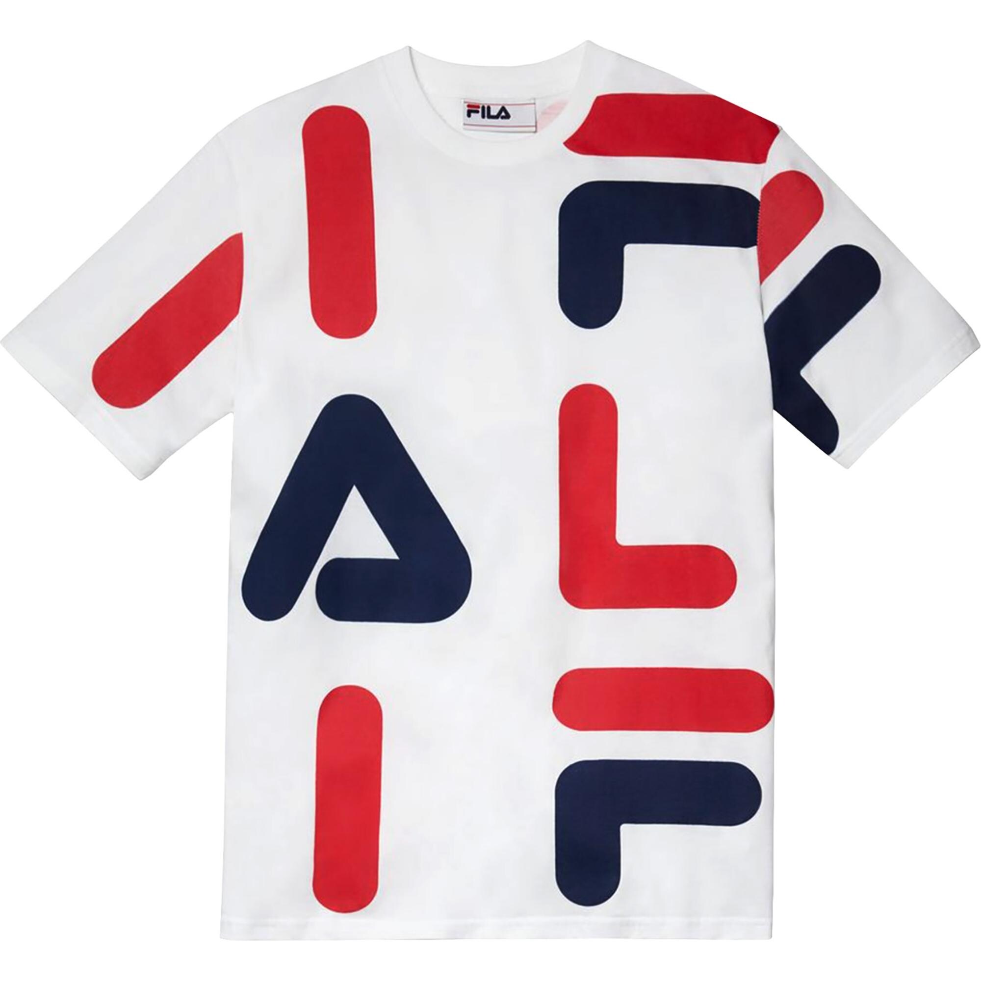 mens white fila t shirt