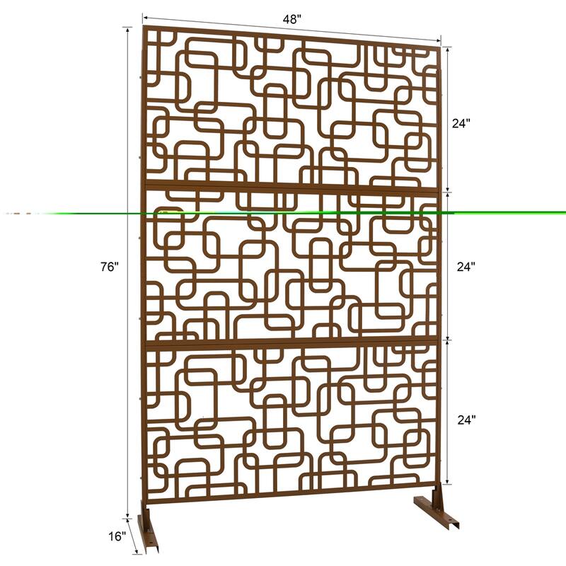Outdoor & Indoor Privacy Screen Metal Privacy Screen 76" H×48" W