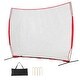 preview thumbnail 12 of 10, 12 x 9 Feet Portable Compact Barricade Backstop Netting with Steel Pipe Frame and Carry Bag