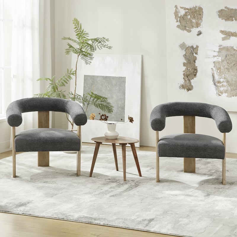 Accent Chair/Armchair Living Room Chair with Solid Wood Frame