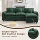 preview thumbnail 67 of 109, Modular Cloud Chenille Sectional Sofa with Ottomans, Deep Seat Convertible L-Shaped or U-Shaped Couch