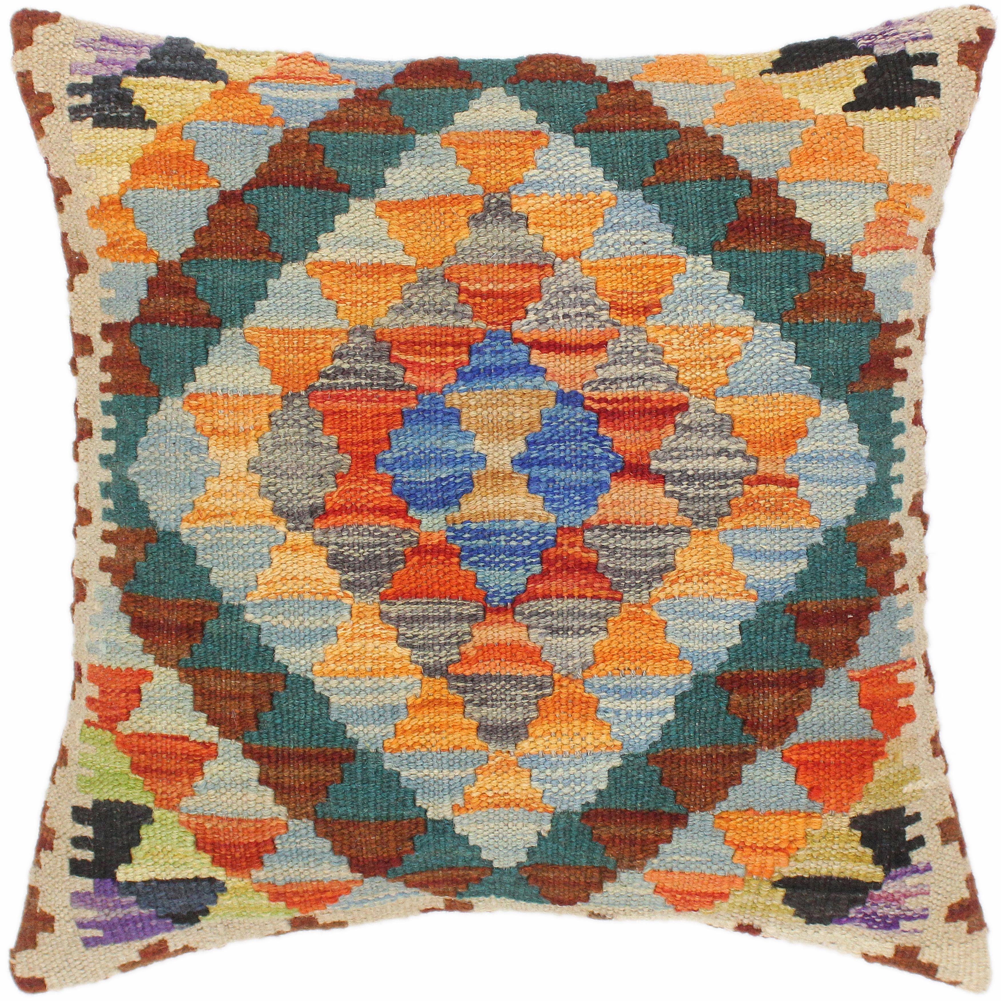 Bauhaus Sheryll HandWoven Turkish Kilim Throw Pillow 18 in. x 19 in. Bed Bath & Beyond 32524858