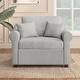 preview thumbnail 17 of 25, Chenille Accent Chair Convertible Sleeper Chair Adjustable Backrest Sofa Chair, 3 in 1 Chaise Lounges Chair Turns Into Chair Bed