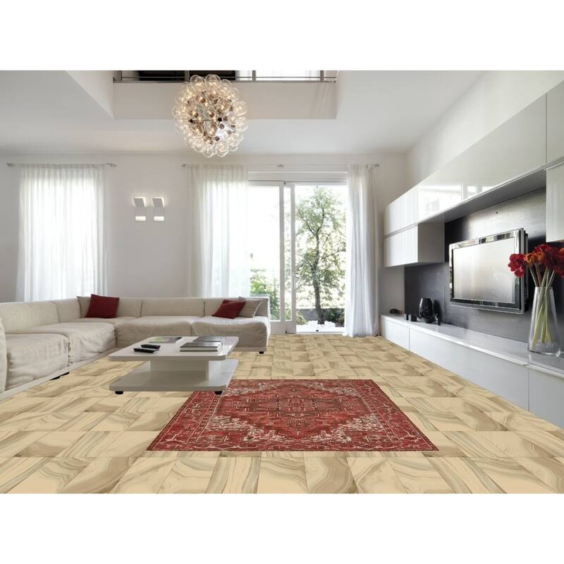 Hand Knotted Oriental 100% Wool Carpet Traditional Medallion Red Heriz Area Rug - 9' 1'' X 6' 11''