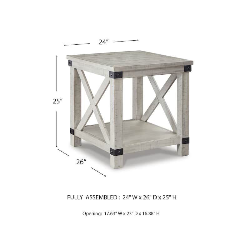 Signature Design by Ashley  Carynhurst Rectangular End Table - 24"W x 26"D x 25"H