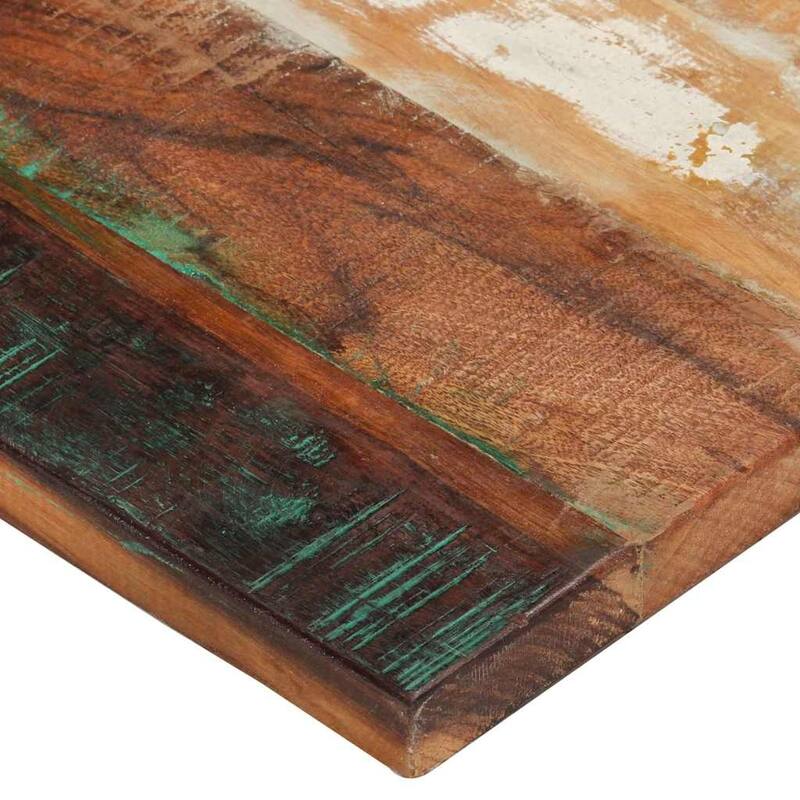 vidaXL Rectangular Table Top 23.6x47.2" 0.98 - 1.06 " Solid Reclaimed Wood - Multicolor - 47.2 x 23.6"