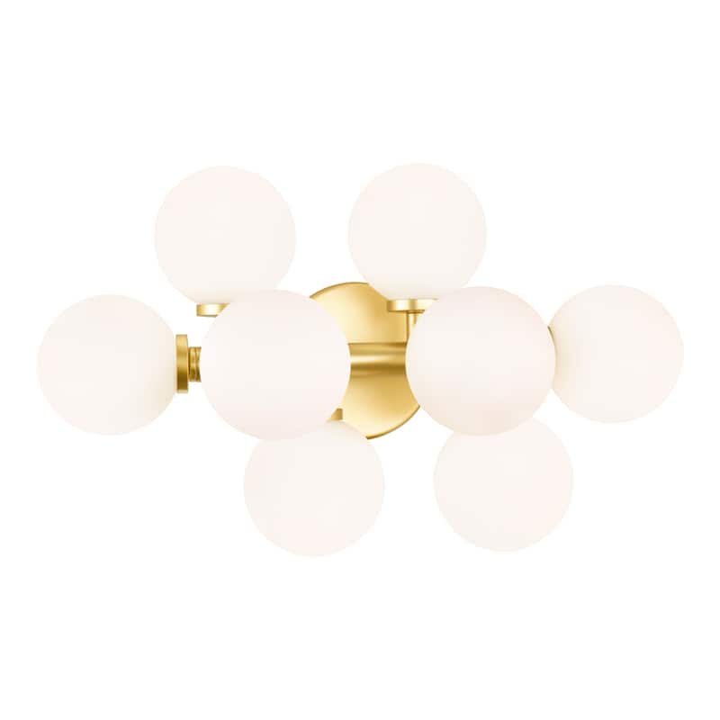 Arya 8 Light Wall Sconce With Satin Gold Finish - Satin Gold