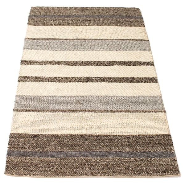pics Cream Braided Wool Rug overstock com