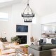 preview thumbnail 2 of 29, Acroma 15-light Farmhouse Black Tiered Chandelier for Dining Room - 27.5 inches