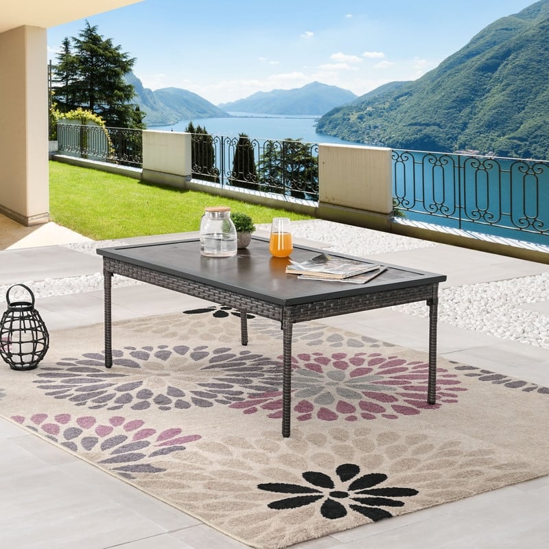 Patio Festival Outdoor Metal Coffee Side End Table