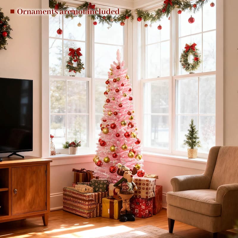 Costway 5/6 FT Artificial Christmas Tree with 328/460 Branch Tips & - See Details