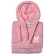 preview thumbnail 29 of 78, Sweet Kids 100% Polyester SUPER PLUSH Double Brushed Hooded Bathrobe with White Bookman Monogram M - Large