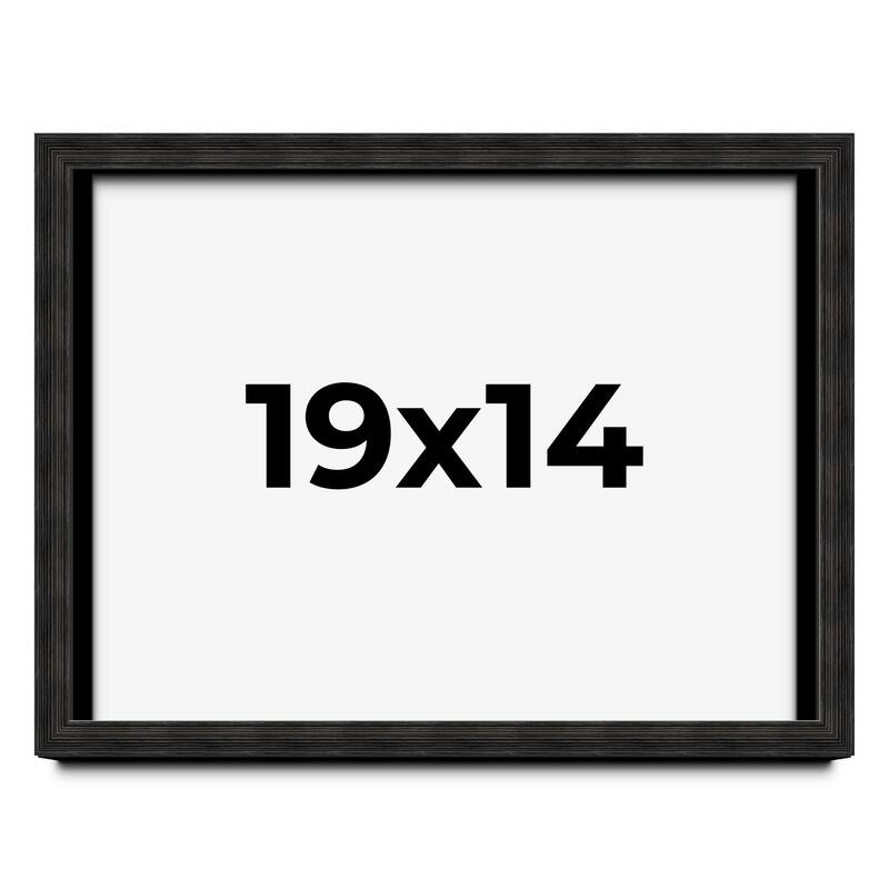 19x14 Shadow Box Black Rustic Barnwood Display Frame | 1.125 Inch