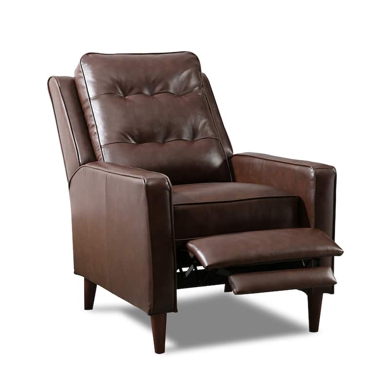 Genuine Leather Pushback Recliner Single Sofa
