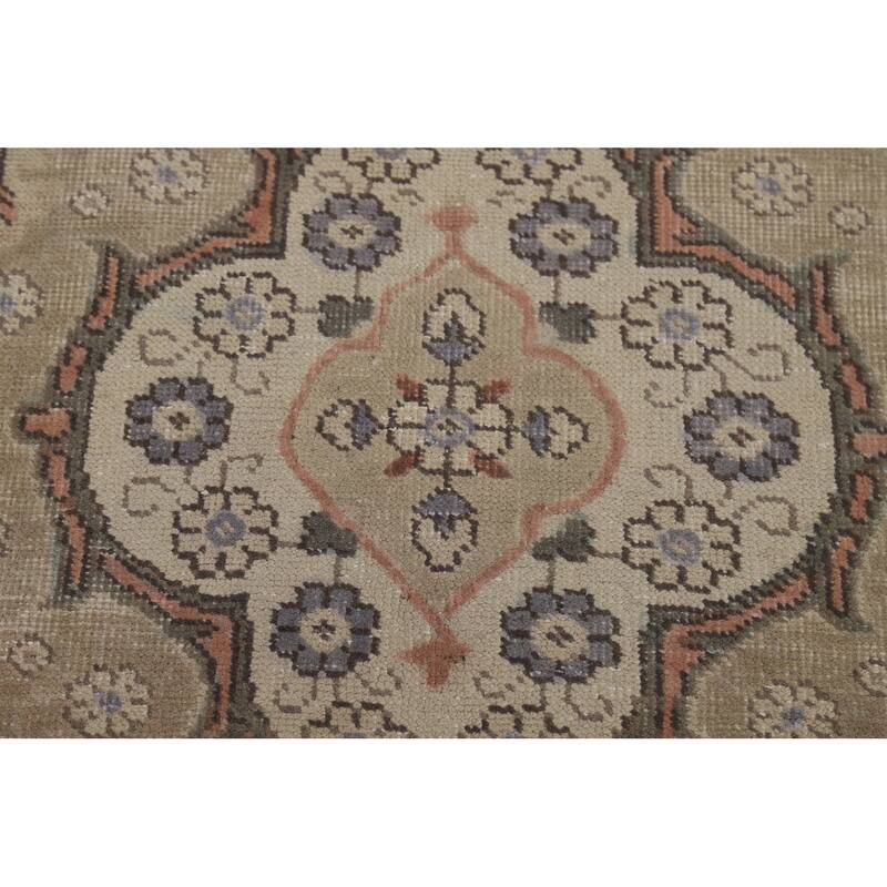 Gray Medallion Tabriz Persian Area Rug Handmade Wool Carpet - 6'5"x 9'0"