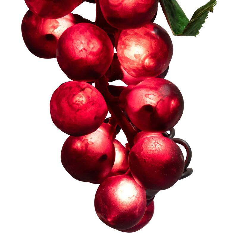5-Count Red Grape Cluster Outdoor Patio Light Set - 6ft Green Wire