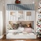 preview thumbnail 2 of 12, Twin Over Twin House Bunk Bed With Trundle for Bedroom