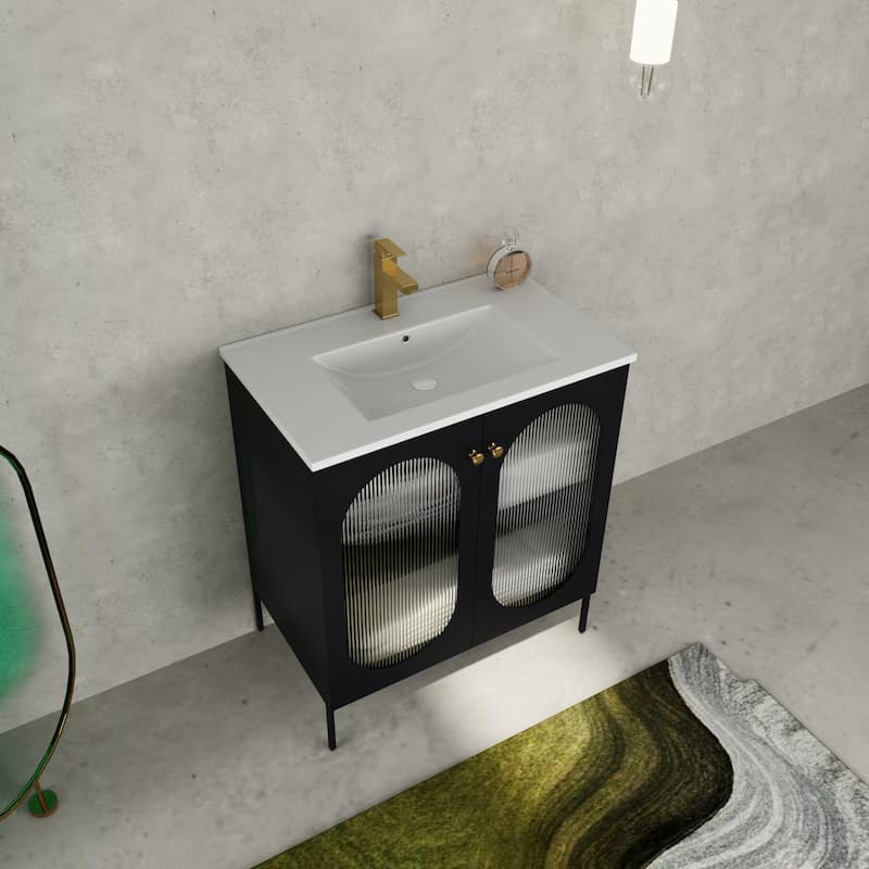 30 Inch Freestanding Bathroom Vanity With Ceramic SInk