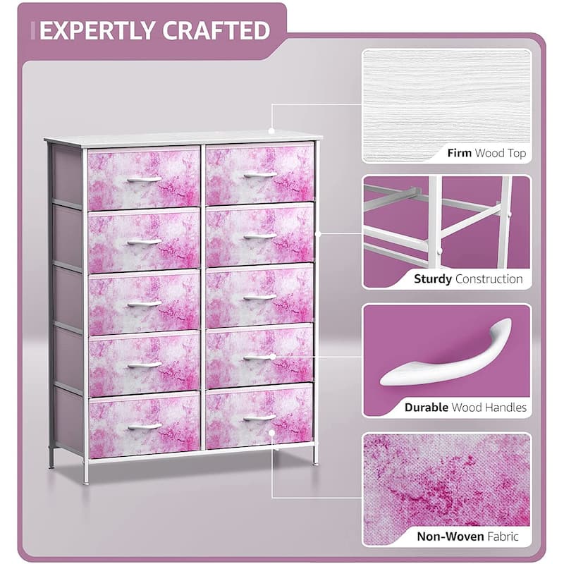 Dressers for Bedroom with 10 Drawers, Chest of Drawers for Bedroom