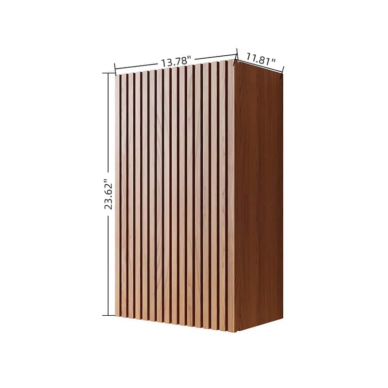 23" Tall Bathroom Wall Mounted Cabinet - Brown Oak