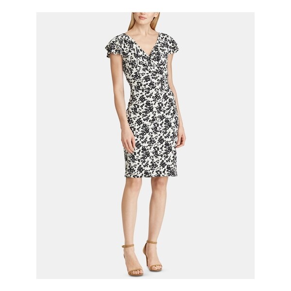 RALPH LAUREN Black Short Sleeve Knee Length Dress 18. Opens flyout.